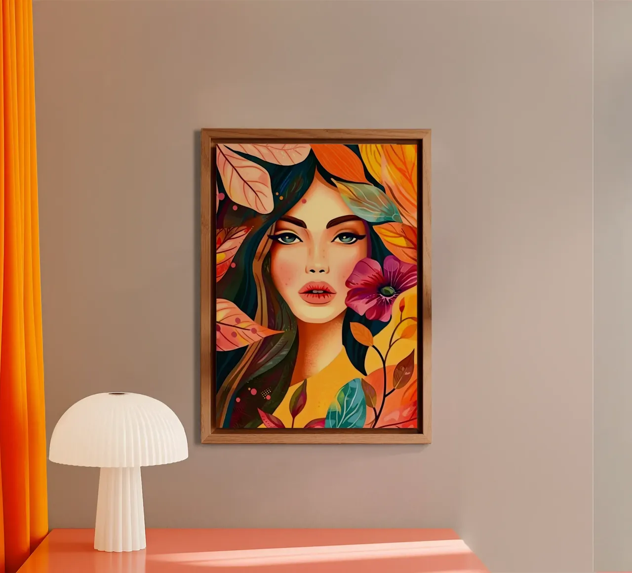 Ritratto della bambina in fiore alluminio dibond da Artful Muse