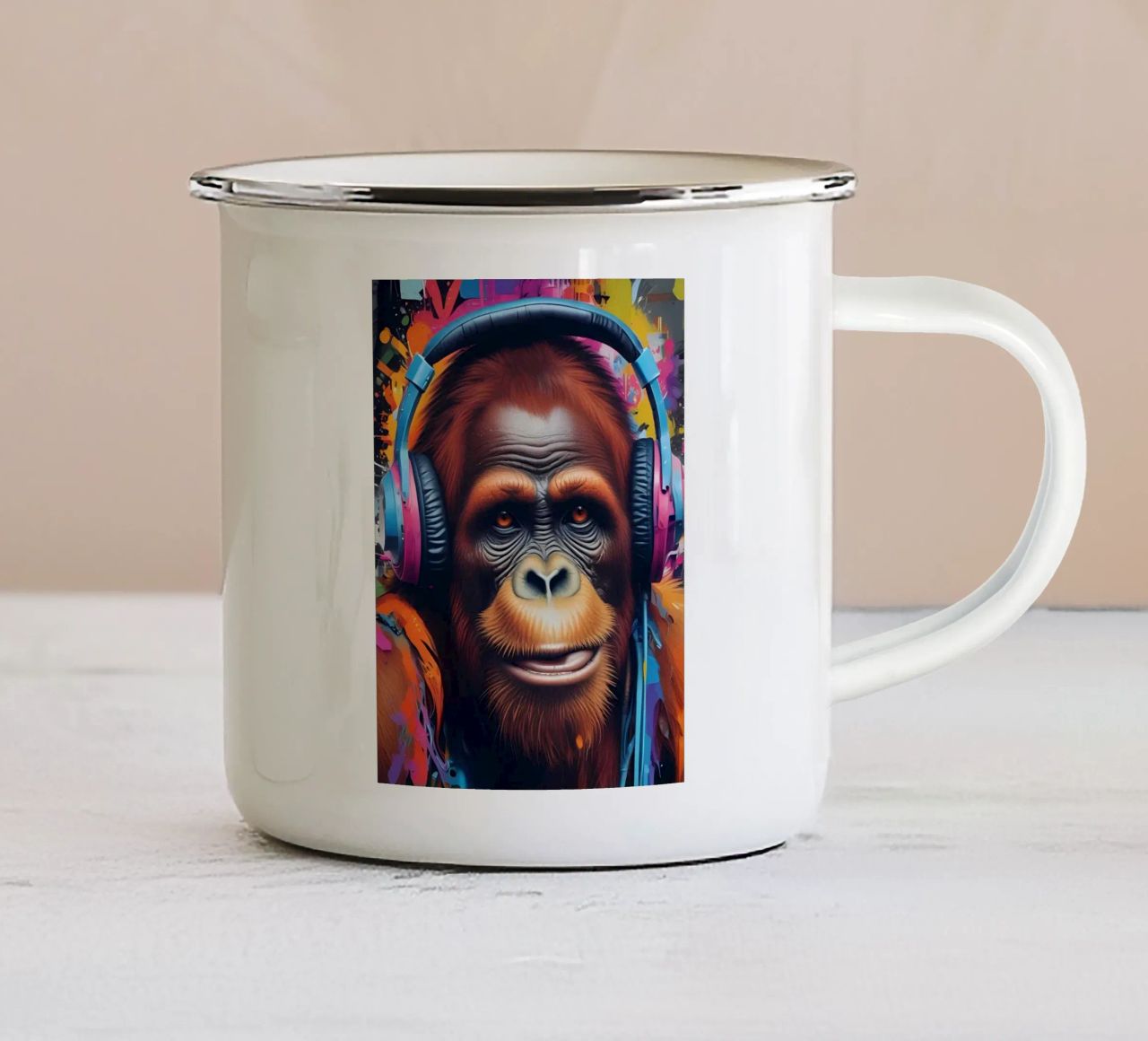 Orangutan Groovy tazza in smalto da MakArena