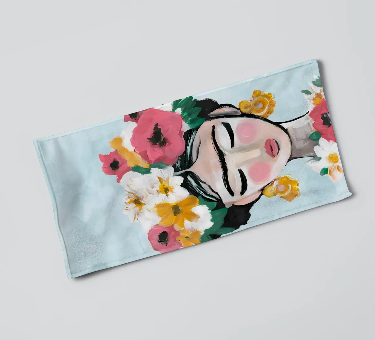 Impression de fleurs, poster abstrait vibrant serviette de bain de Boheme