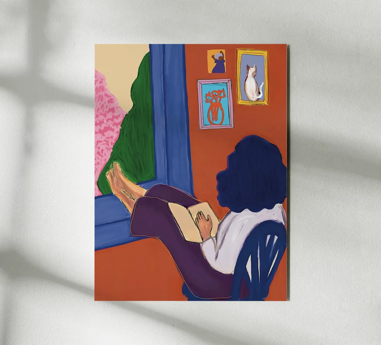 The reader (after Matisse) alu-dibond by tainah negreiros