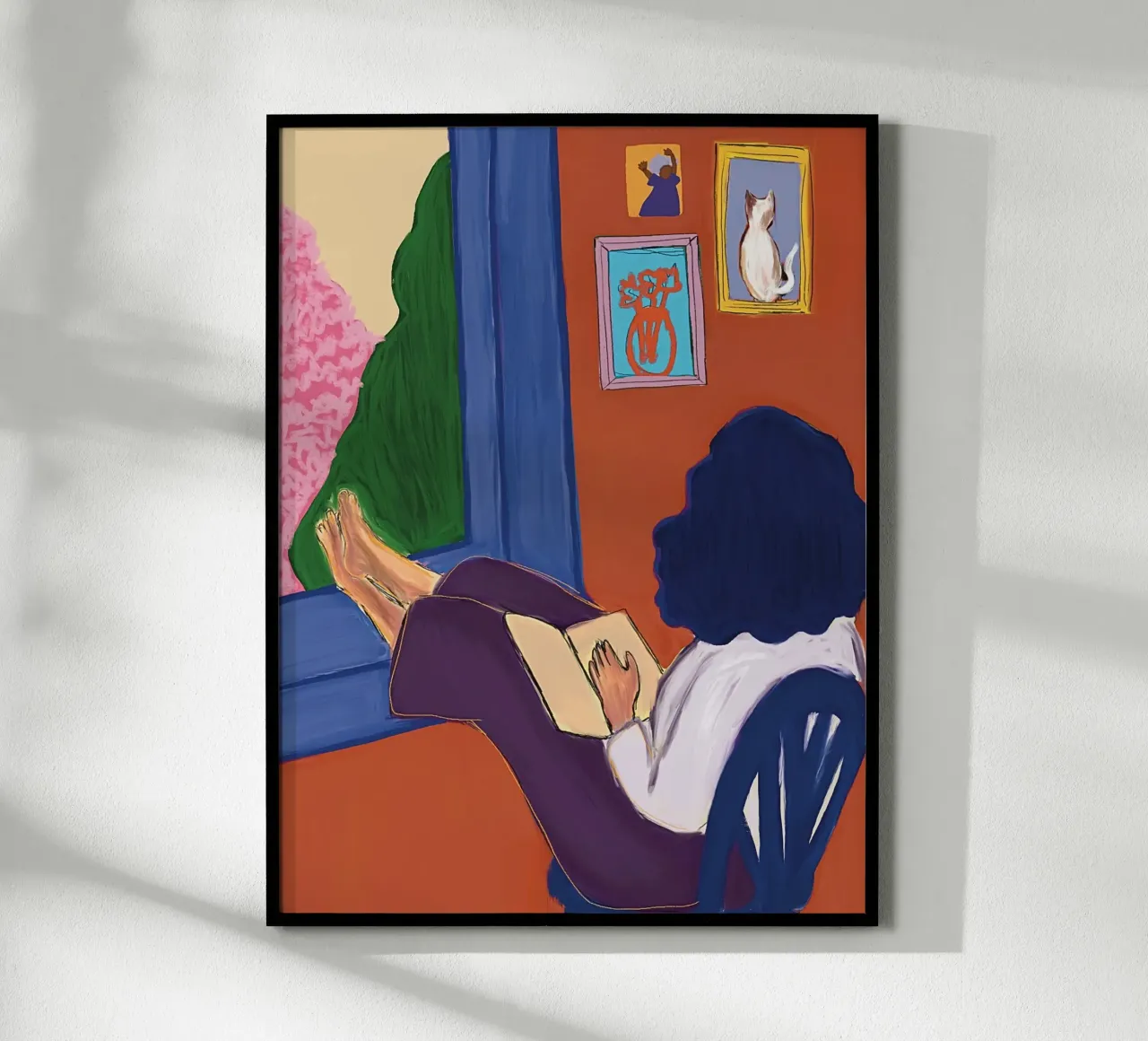 Il lettore (dopo Matisse) poster con telaio in plastica da tainah negreiros