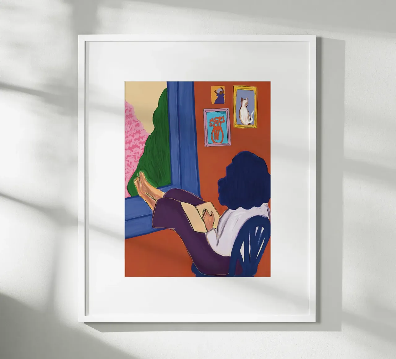 Il lettore (dopo Matisse) poster con telaio in plastica da tainah negreiros