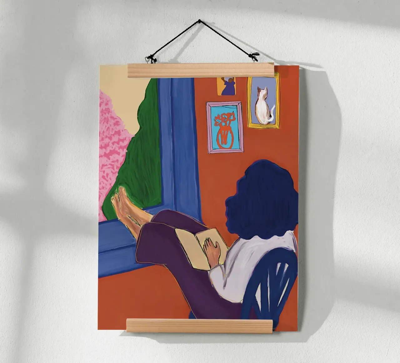 Il lettore (dopo Matisse) poster con telaio in plastica da tainah negreiros