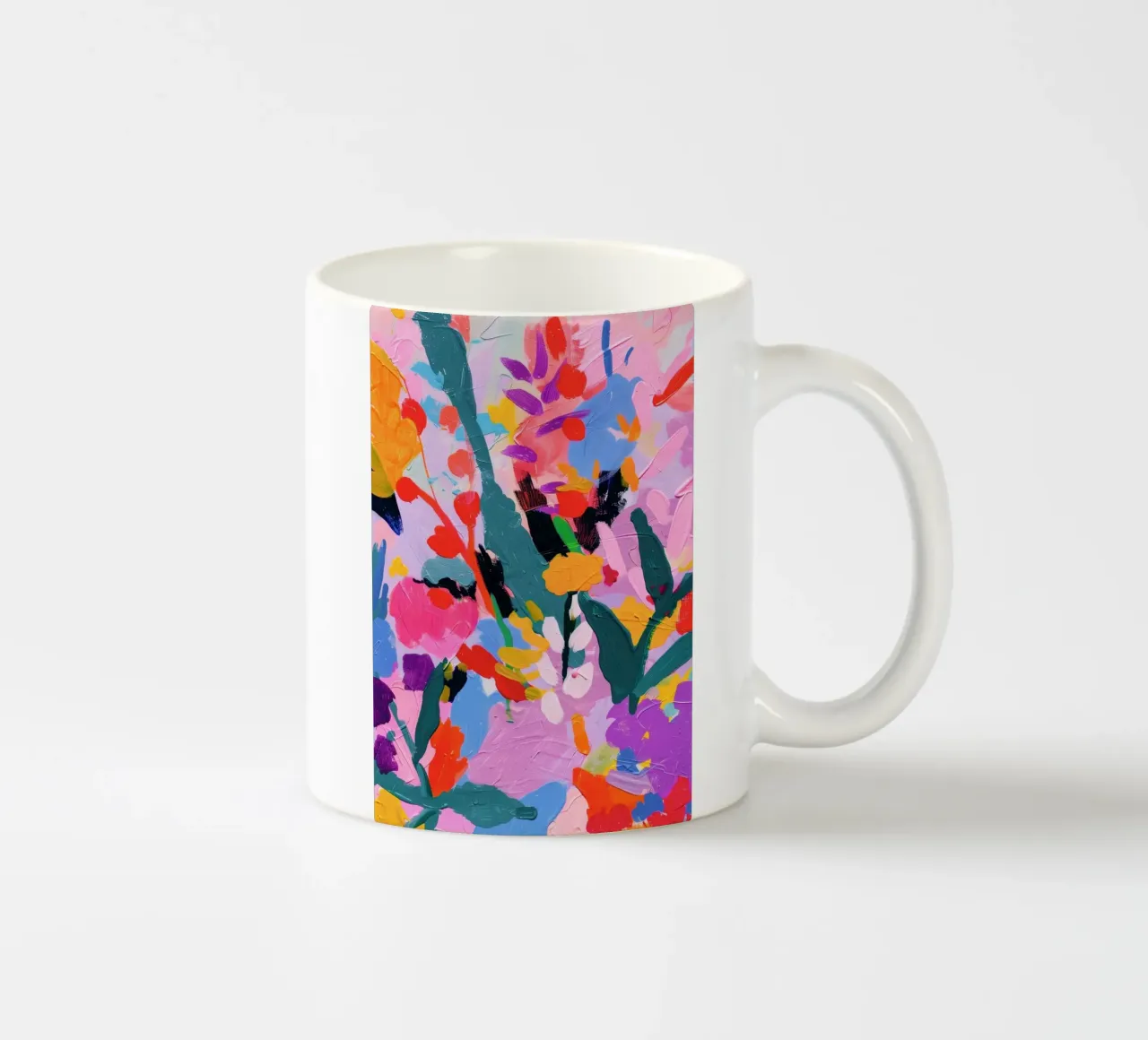 Bloemen Abstract Kleurrijke Print keramische mok van Boheme