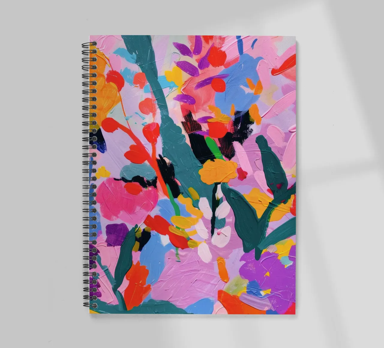 Floral Abstract Colourful Print spiral notebook by Boheme