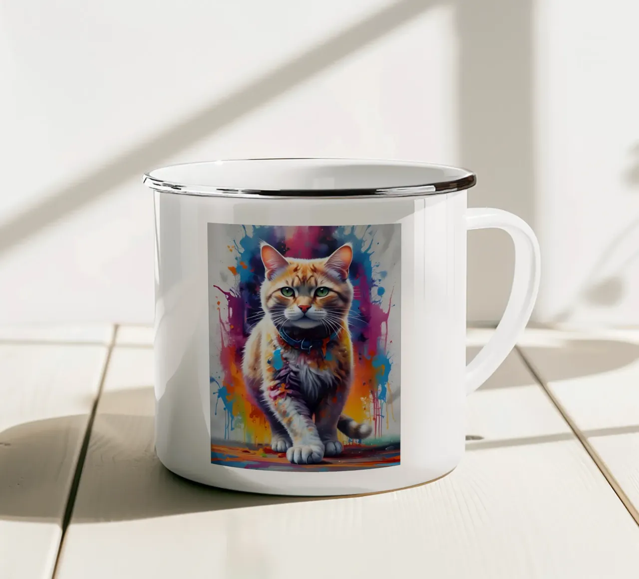 Colore gatto Prowler tazza in smalto da MakArena