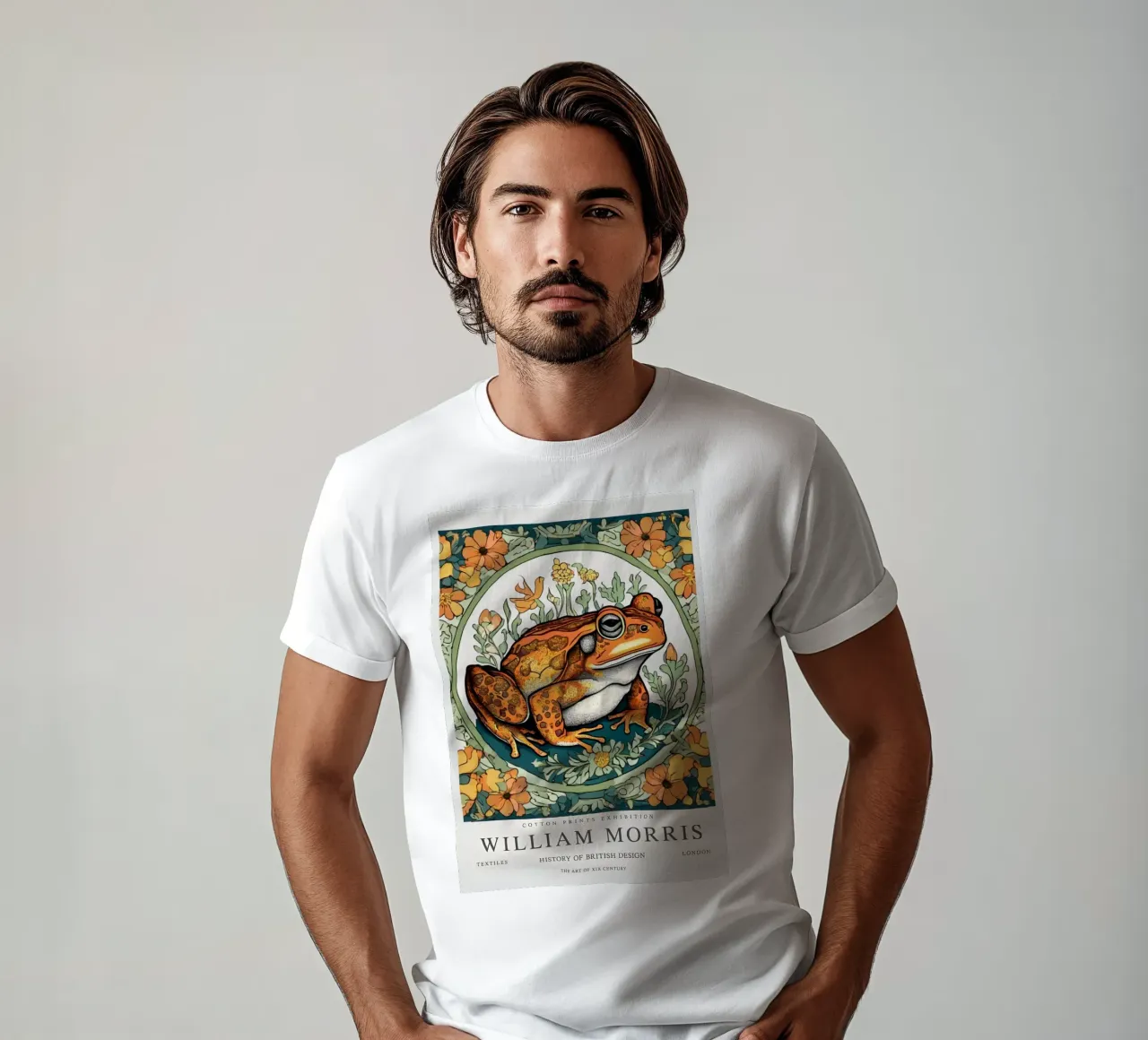 rana nei fiori selvatici william morris t-shirt da komo store