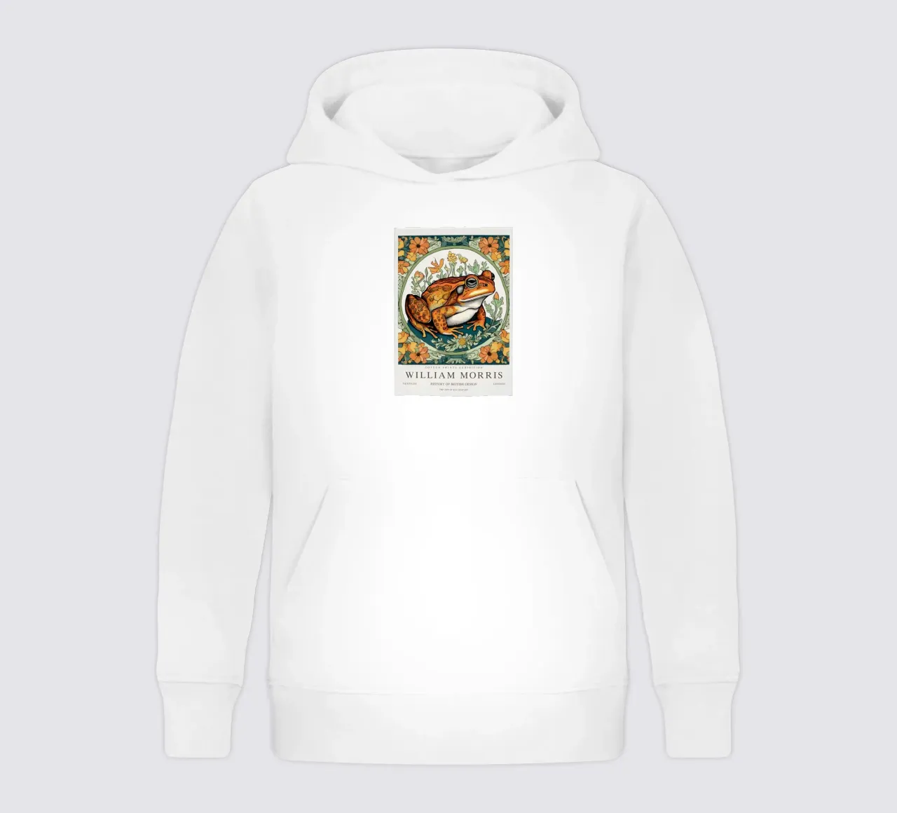 rana nei fiori selvatici william morris felpa bambino con cappuccio da komo store