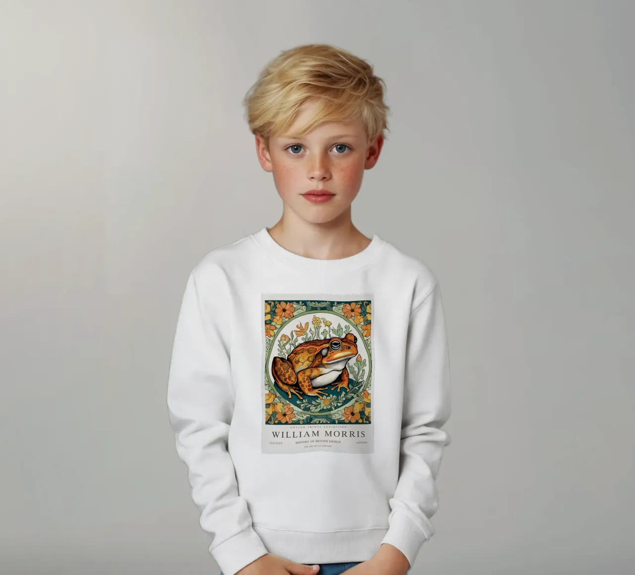 rana nei fiori selvatici william morris felpa bambino da komo store
