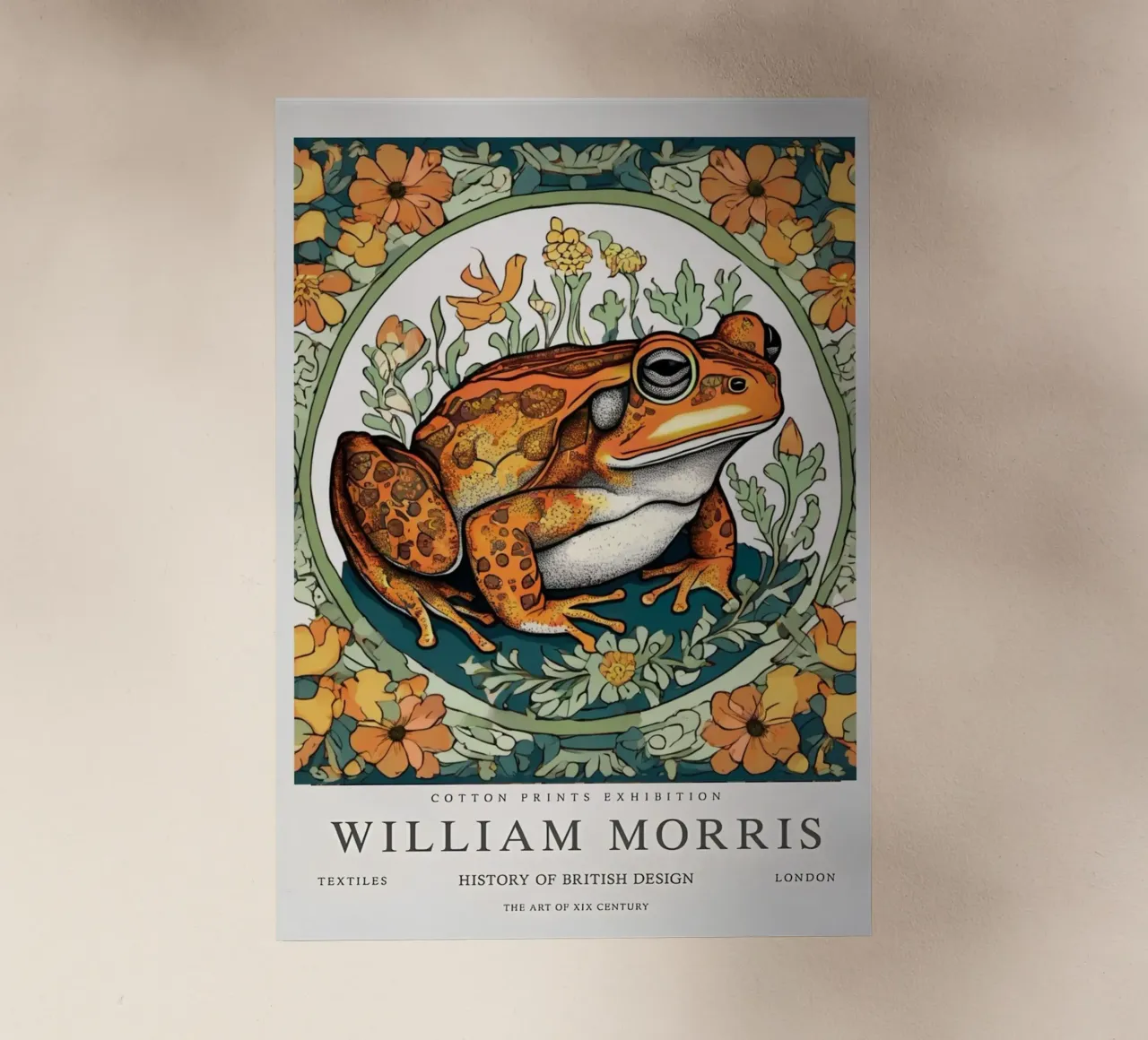 rana nei fiori selvatici william morris pellicola backlit da komo store