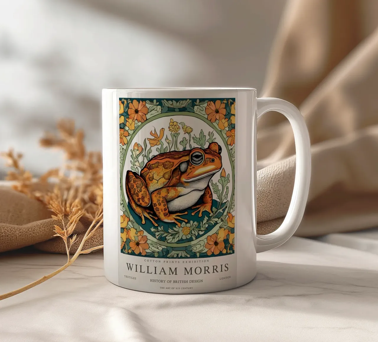 rana nei fiori selvatici william morris tazza in ceramica da komo store