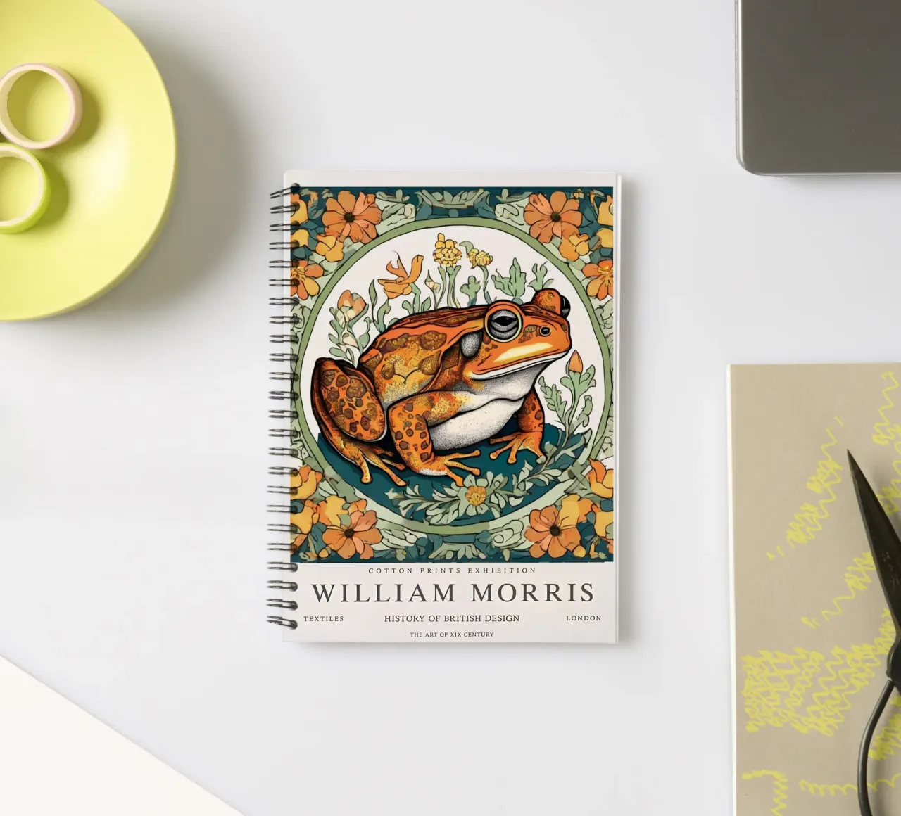 rana nei fiori selvatici william morris diario ad anelli da komo store