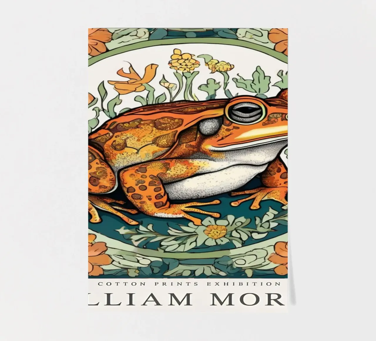 rana nei fiori selvatici william morris foglio adesivo da komo store