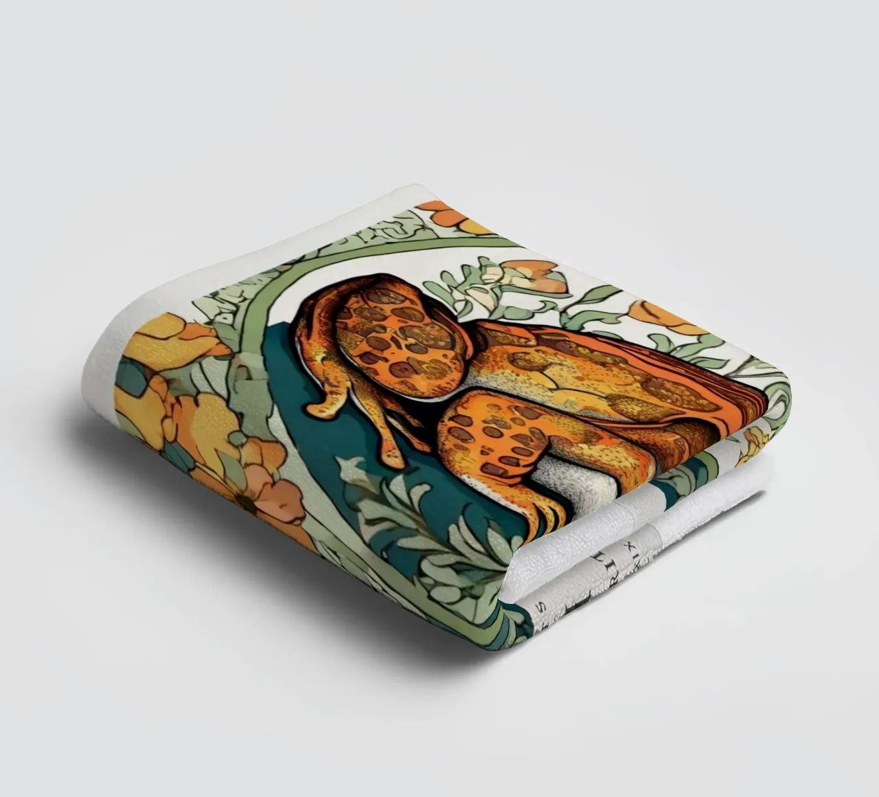 rana nei fiori selvatici william morris asciugamano da bagno da komo store