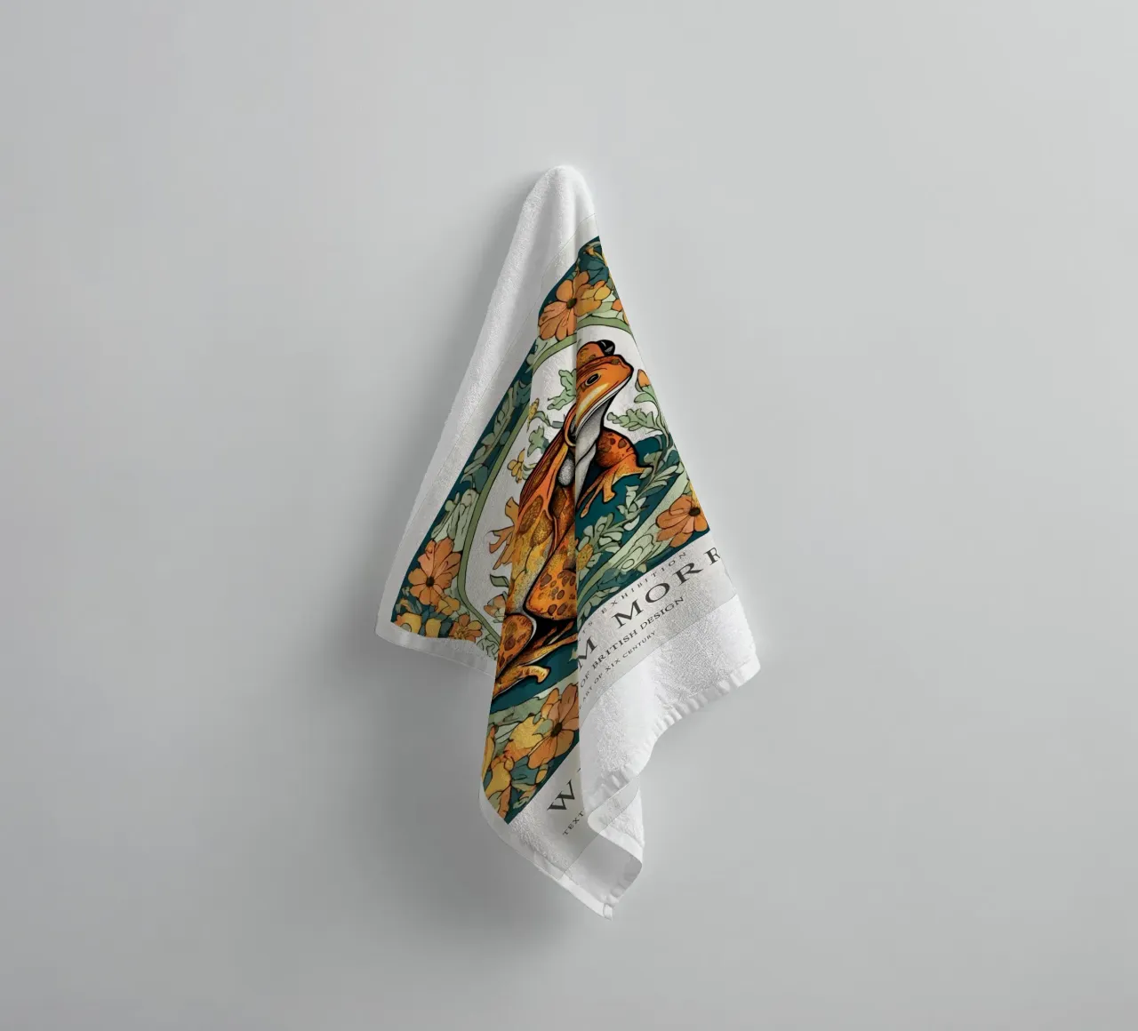 rana nei fiori selvatici william morris asciugamano da bagno da komo store