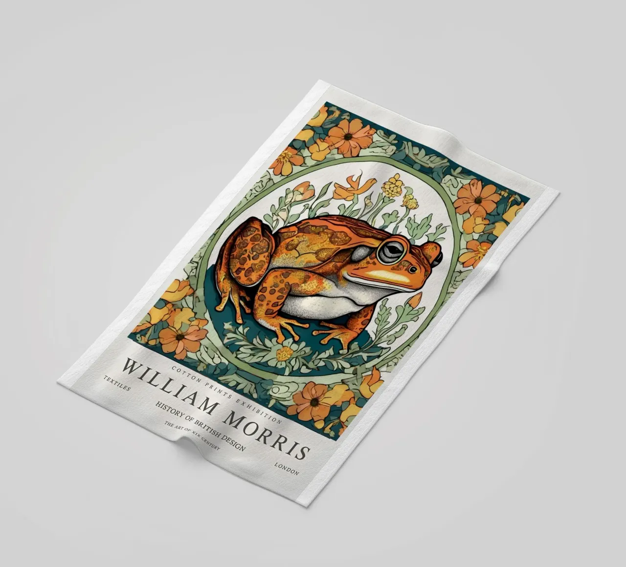 rana nei fiori selvatici william morris telo mare da komo store