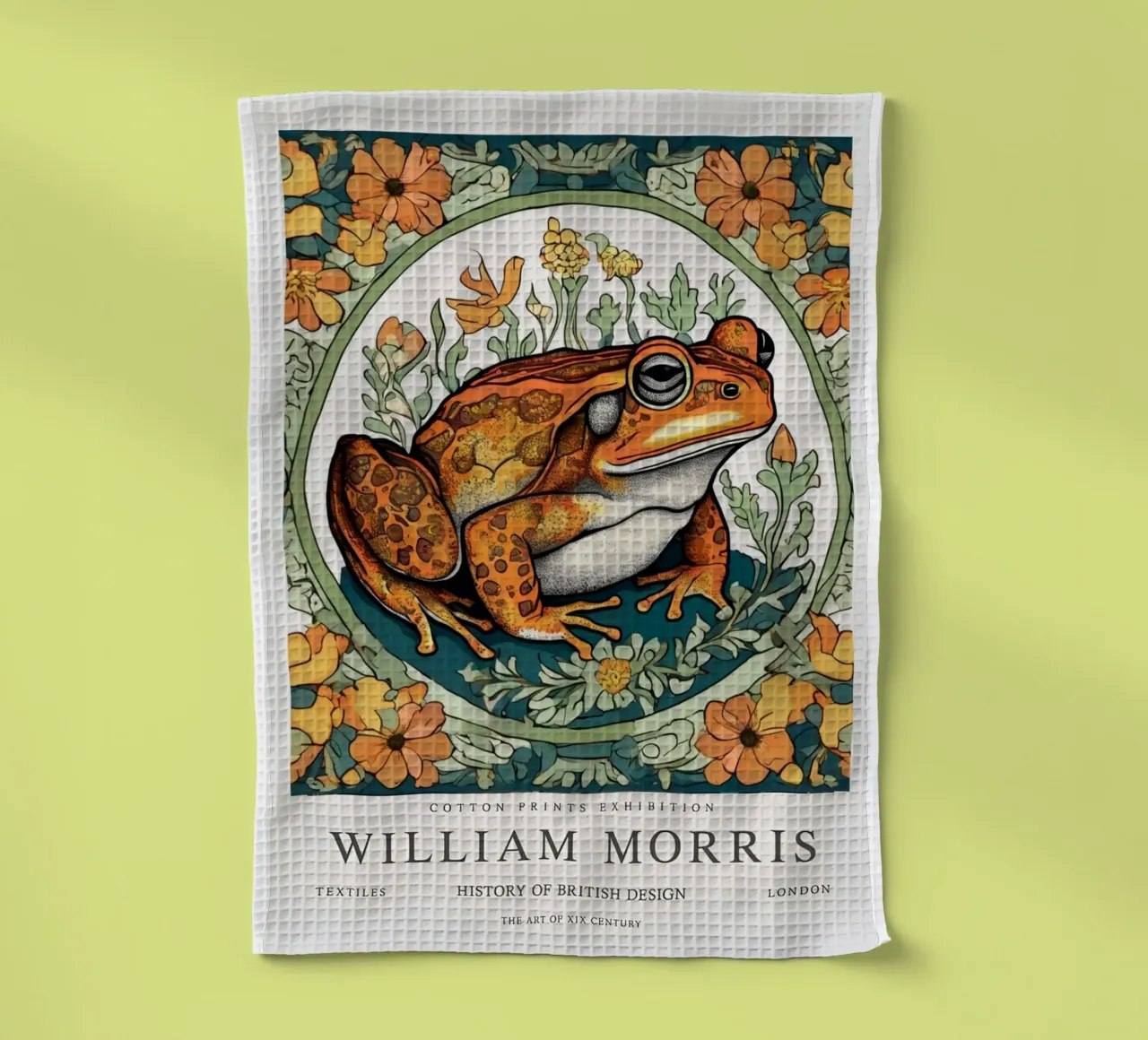 rana nei fiori selvatici william morris canovaccio da cucina da komo store