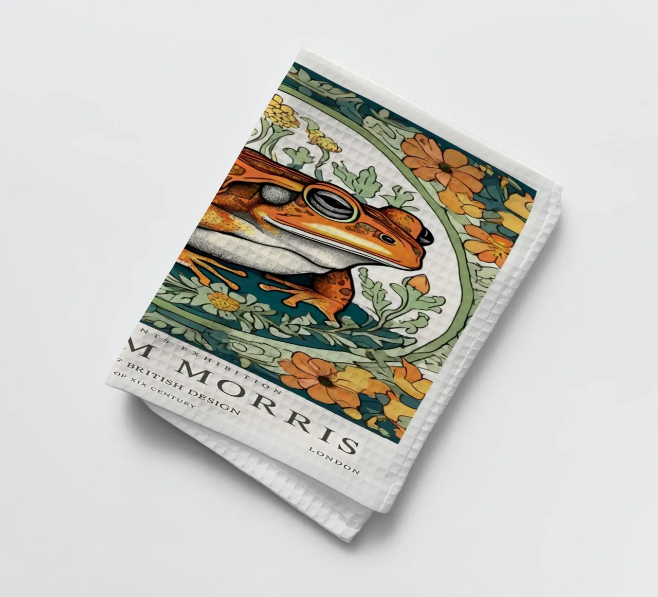 rana nei fiori selvatici william morris canovaccio da cucina da komo store