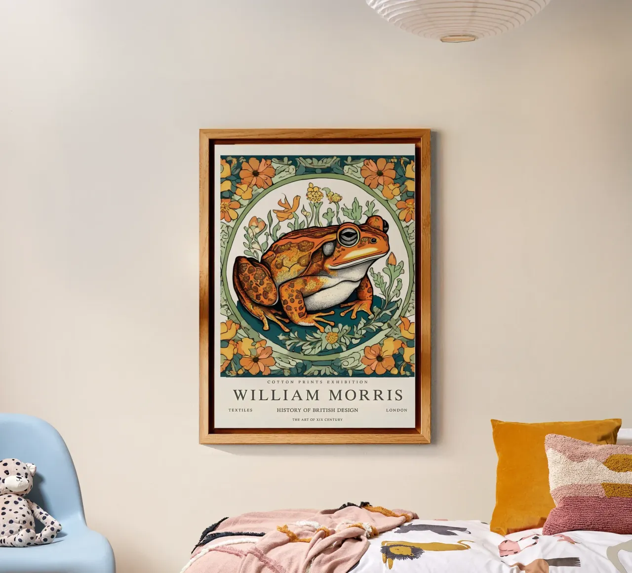 rana nei fiori selvatici william morris alluminio dibond da komo store