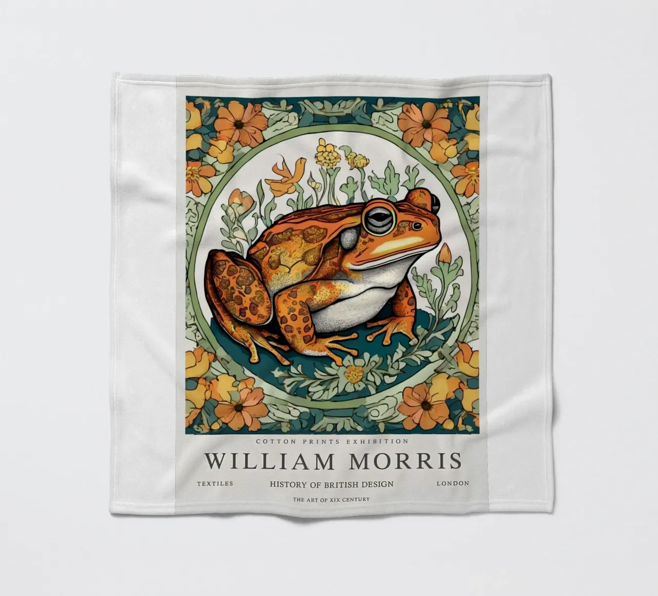 rana nei fiori selvatici william morris coperta in pile da komo store