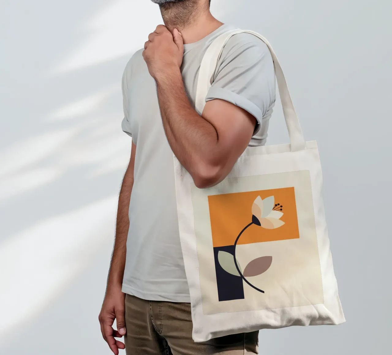Floral bauhaus #039: Still Life in Shapes borsa in juta da Zen Design