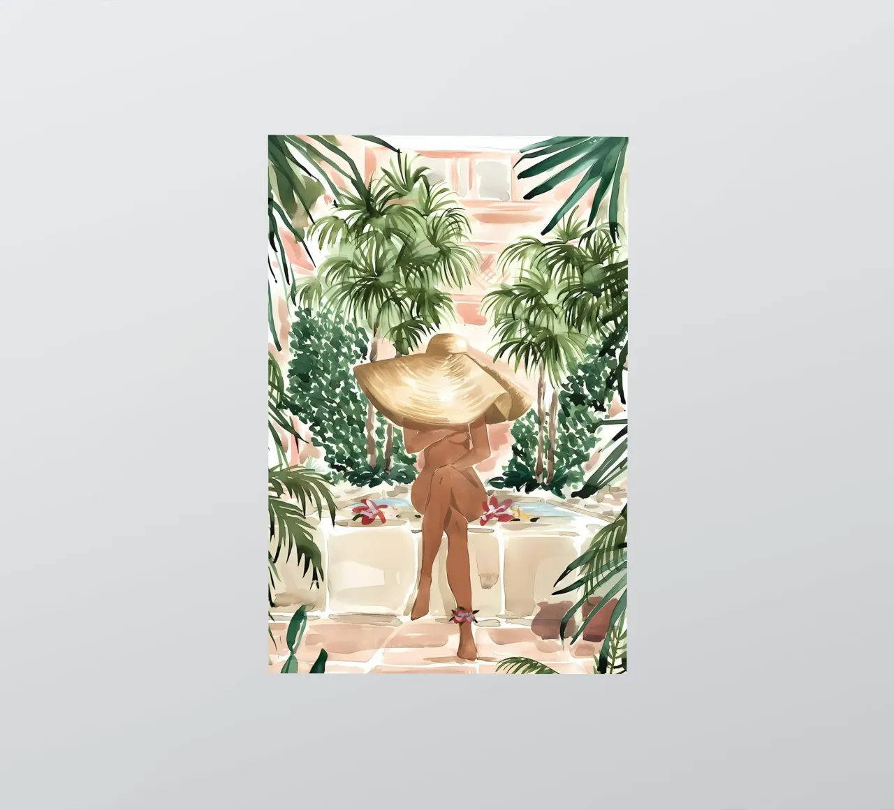 Tropical Woman Illustration sticker by Little Lila