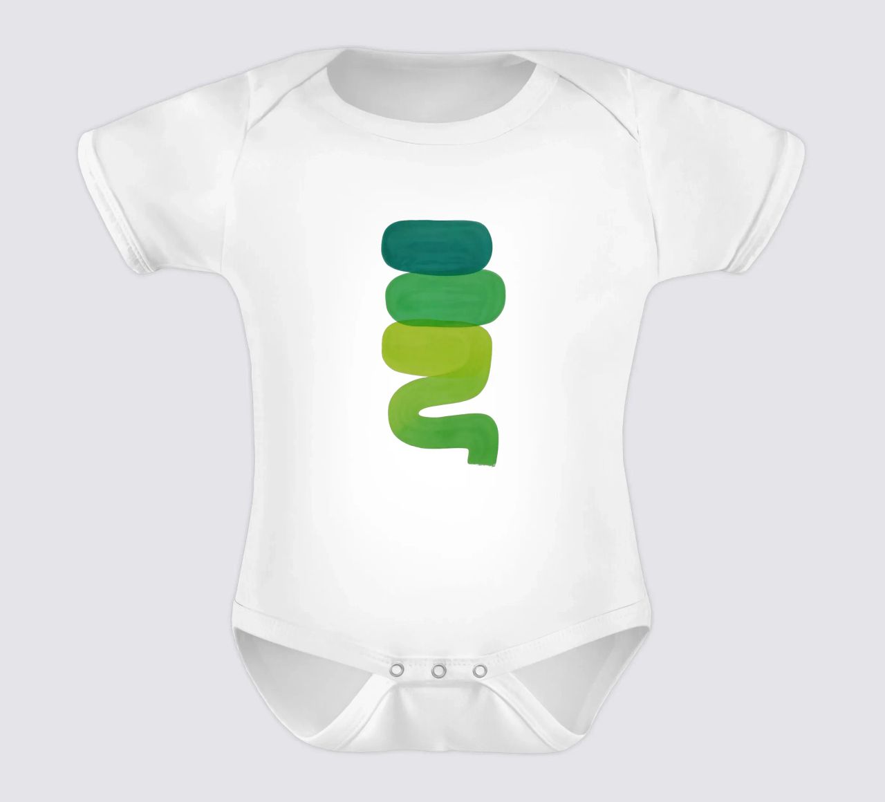 Organic Layers - Flow Form Series short-sleeve baby romper by SMPLE