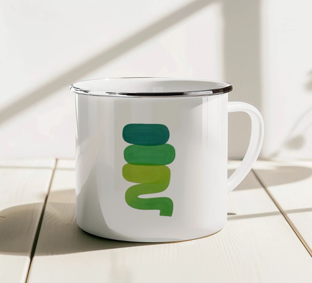 Organic Layers - Flow Form Series enamel mug by SMPLE