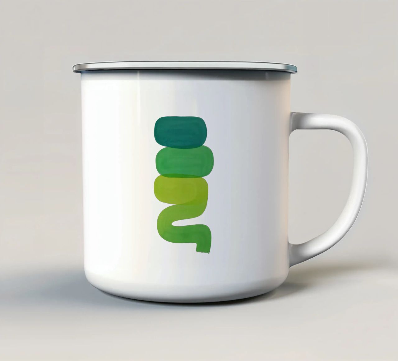 Organic Layers - Flow Form Series enamel mug by SMPLE