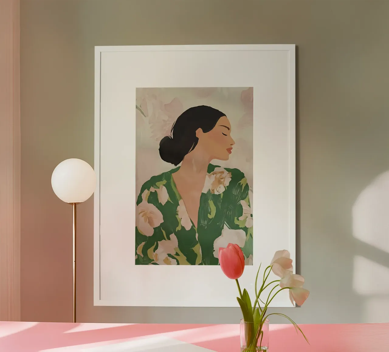 Impression femme abstraite, illustration femme hahnemühle de Little Lila