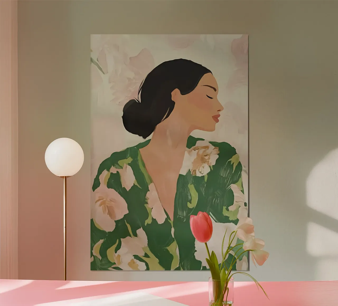 Impression femme abstraite, illustration femme hahnemühle de Little Lila