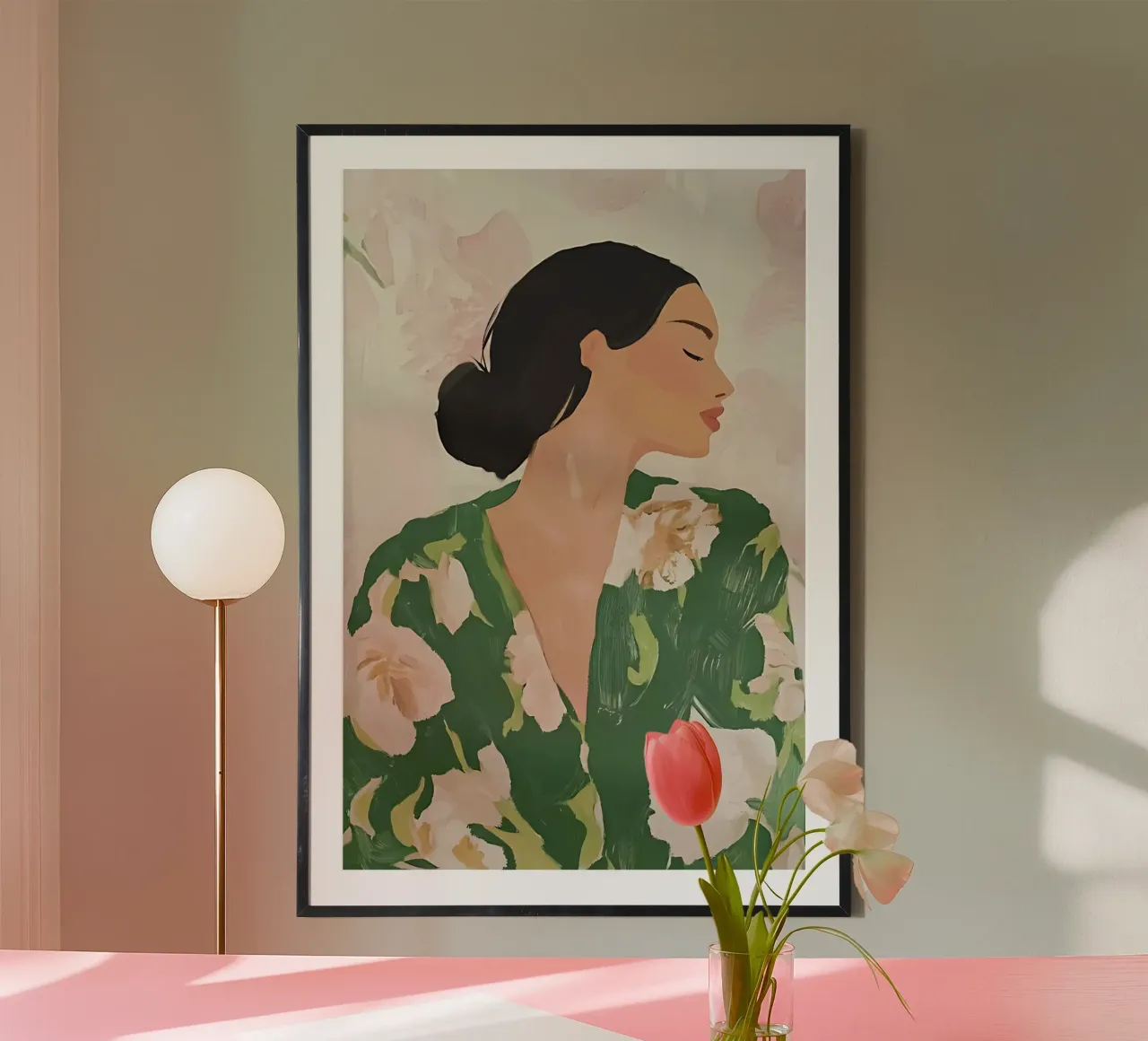 Impression femme abstraite, illustration femme hahnemühle de Little Lila