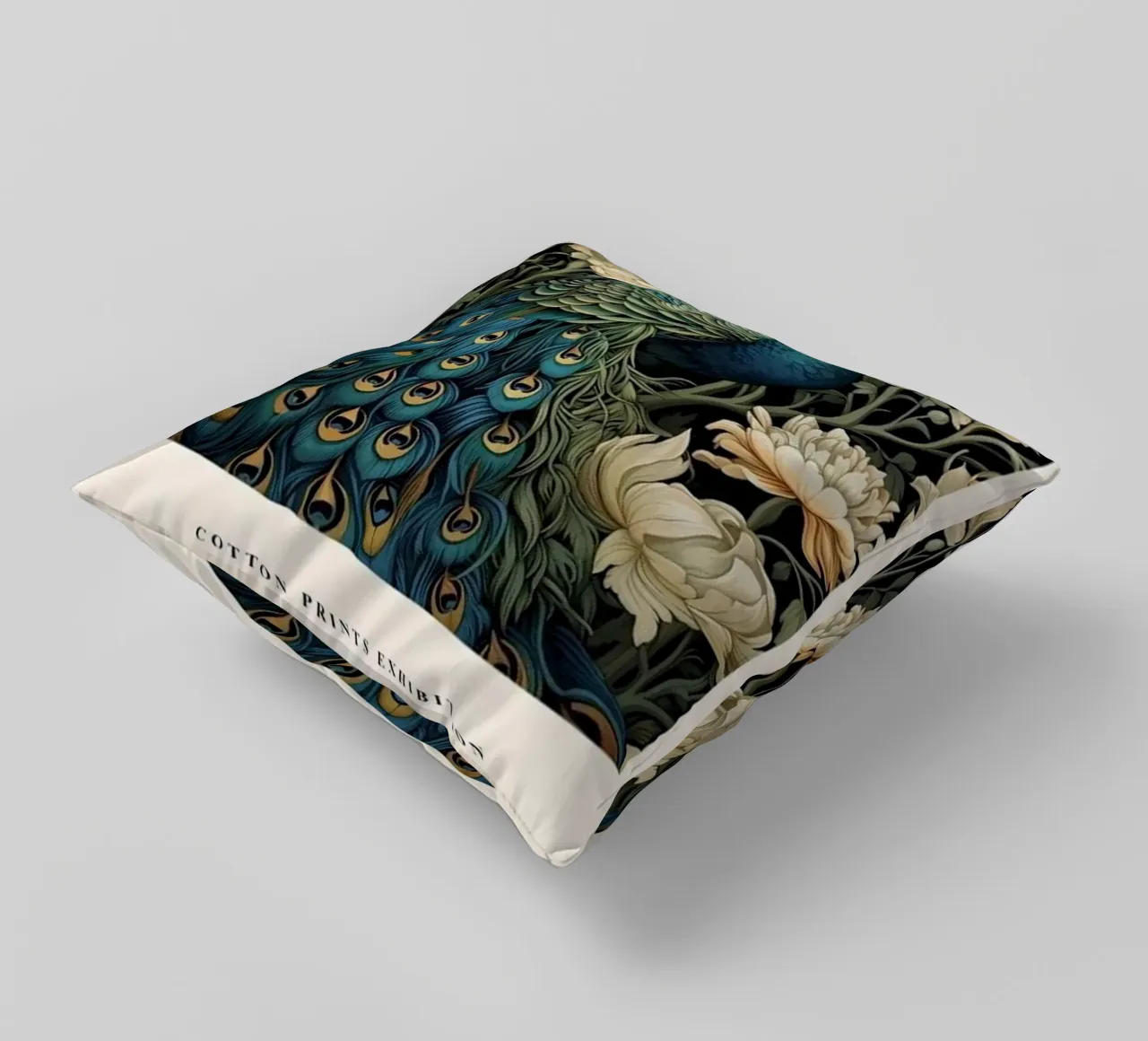 pfau und weiße rose william morris Kissen von komo store