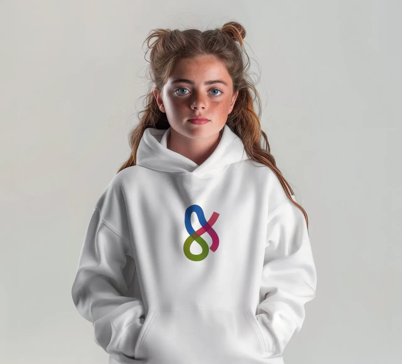 Color Continuum - Flow Form Series felpa bambino con cappuccio da SMPLE
