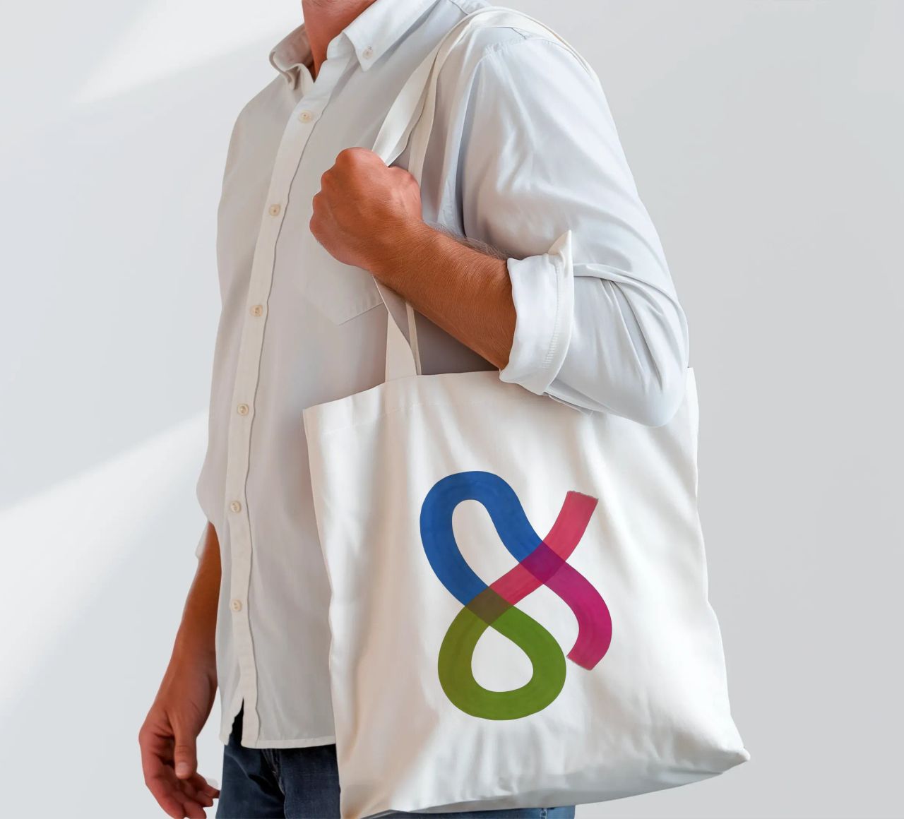 Color Continuum - Flow Form Series borsa in juta da SMPLE