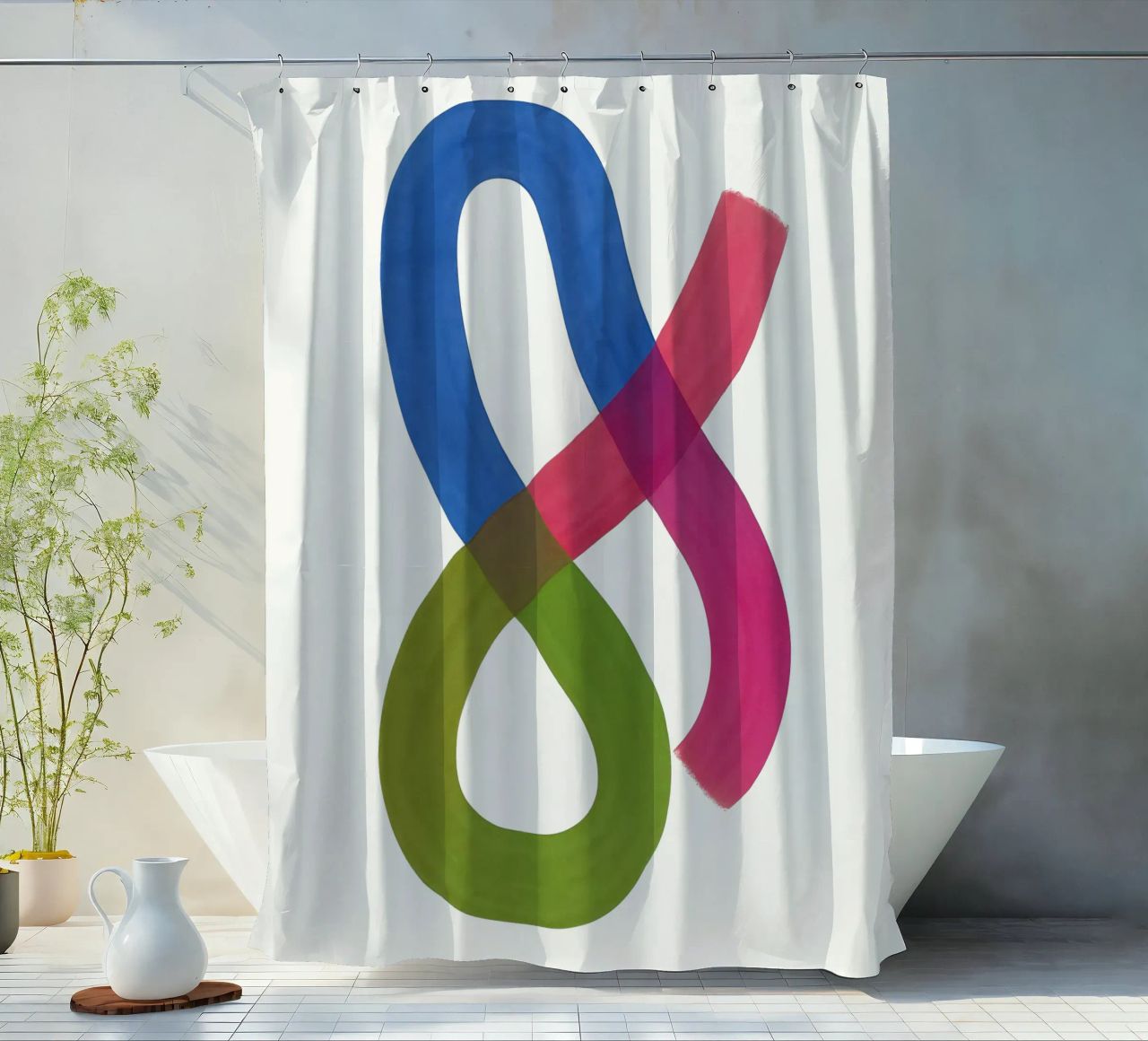 Color Continuum - Flow Form Series tenda da doccia da SMPLE