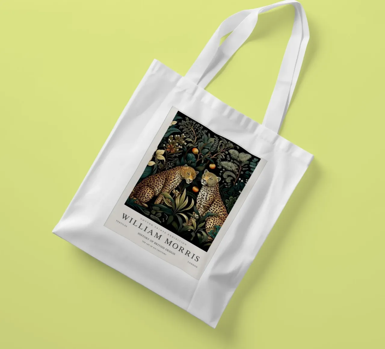 due leopardi in mezzo alla foresta di notte william mo borsa in juta da komo store
