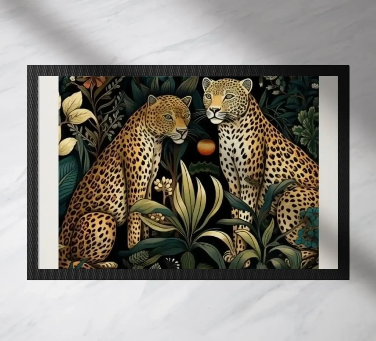 due leopardi in mezzo alla foresta di notte william mo zerbino da komo store
