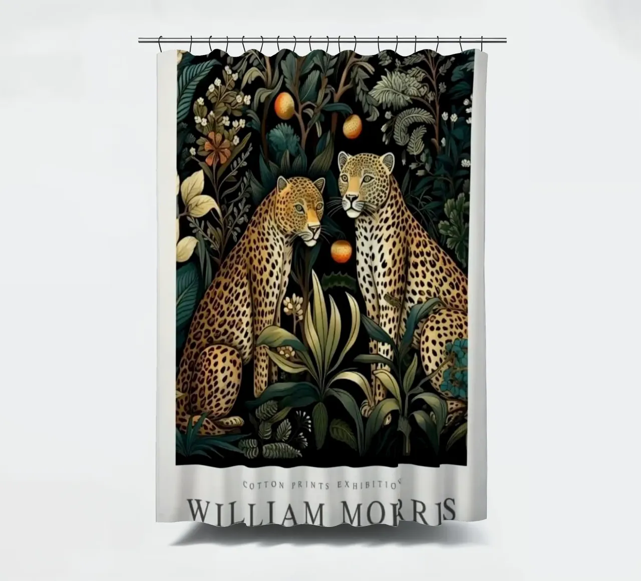 due leopardi in mezzo alla foresta di notte william mo tenda da doccia da komo store