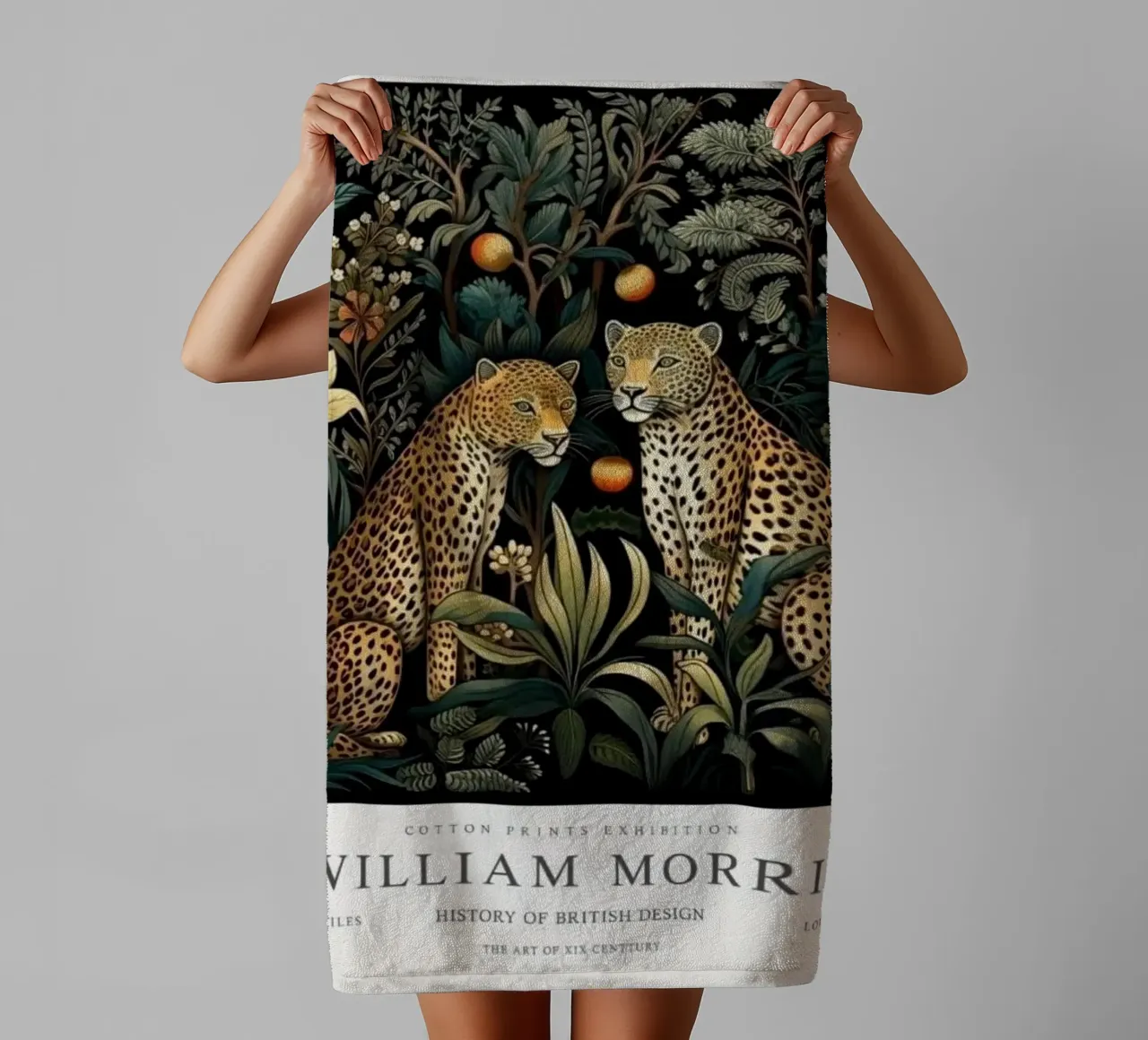 due leopardi in mezzo alla foresta di notte william mo asciugamano da bagno da komo store