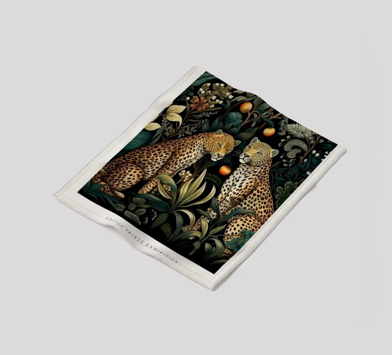 due leopardi in mezzo alla foresta di notte william mo coperta in pile da komo store