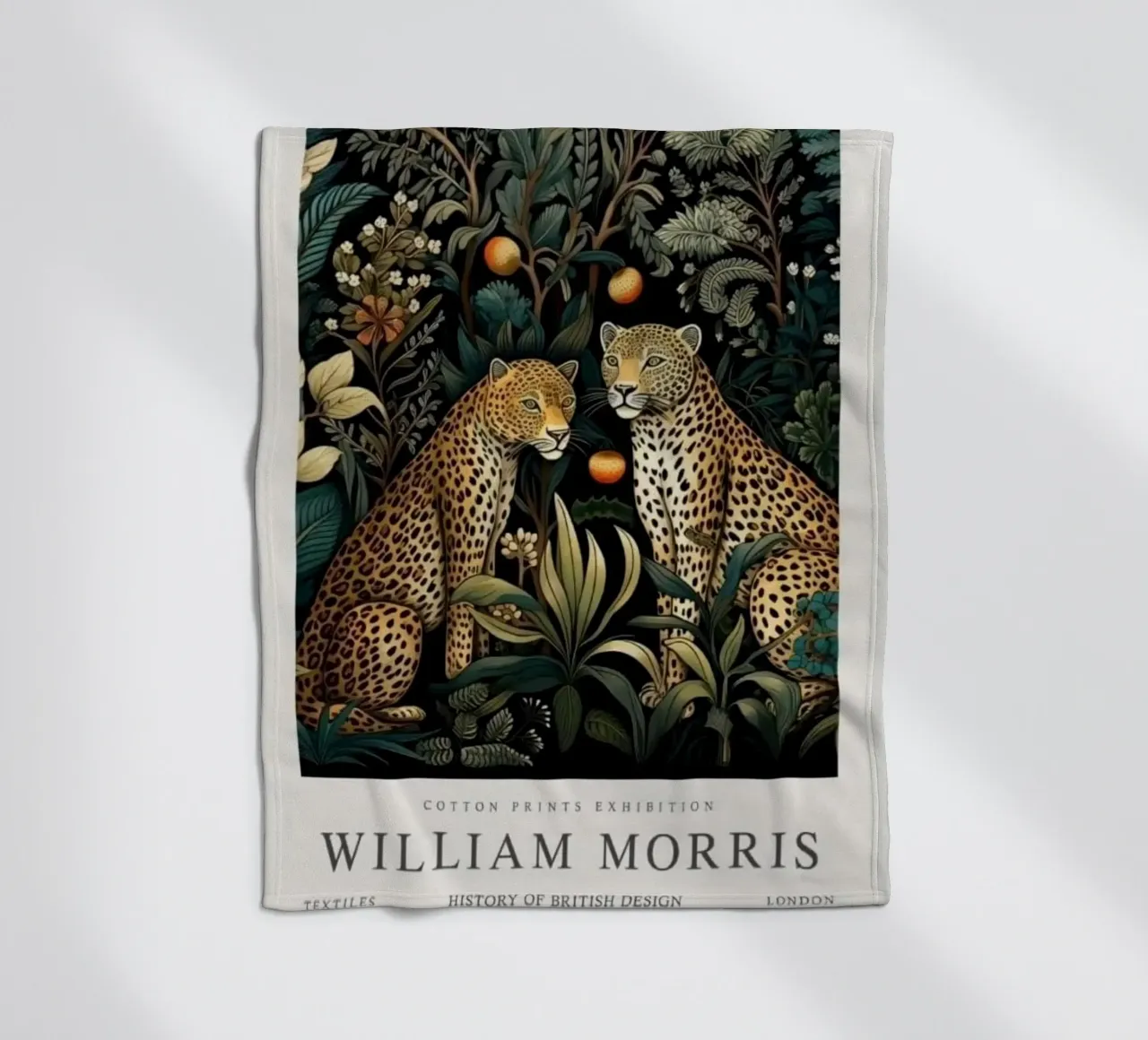 due leopardi in mezzo alla foresta di notte william mo coperta in pile da komo store