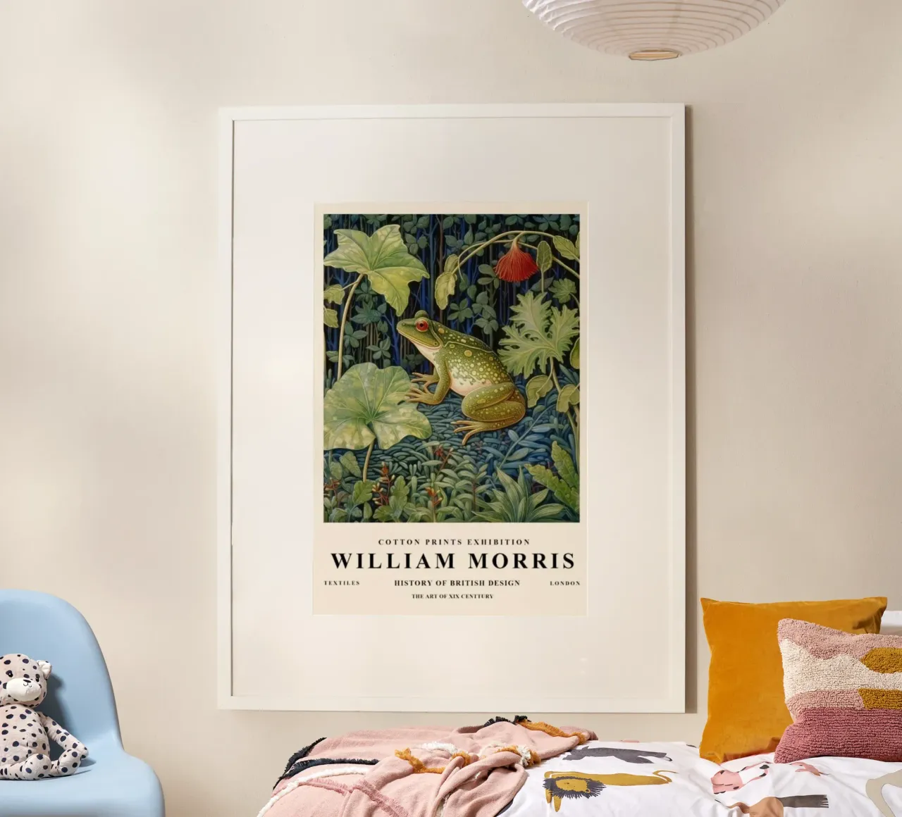rane verdi nei cespugli di william morris poster con telaio in plastica da komo store
