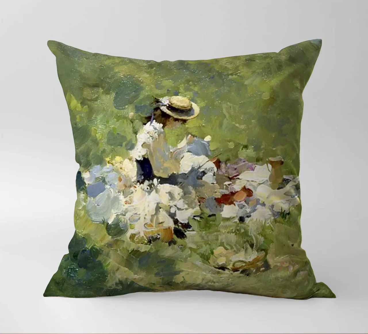 donne che fanno un picnic nel prato claude monet cuscino da belong shop