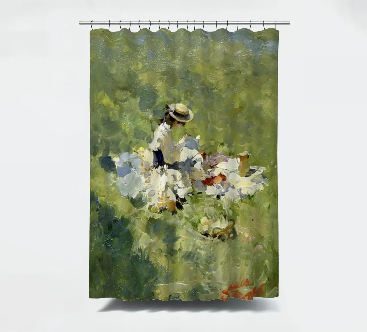 donne che fanno un picnic nel prato claude monet tenda da doccia da belong shop