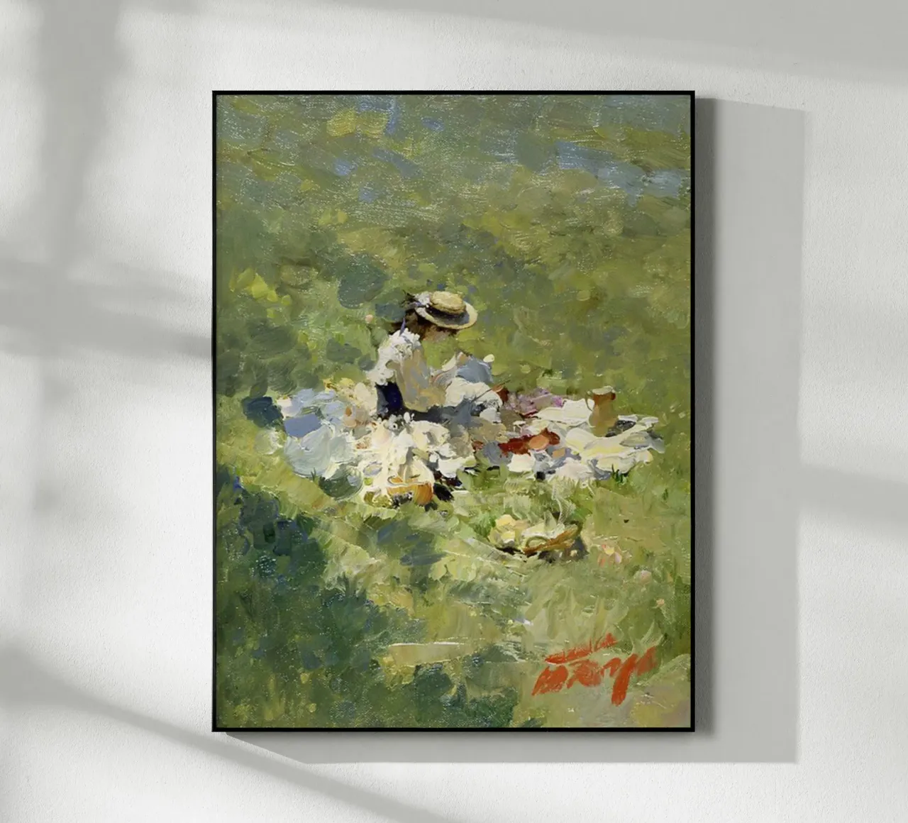 women picnicking in the meadow claude monet acrylic glass by belong shop