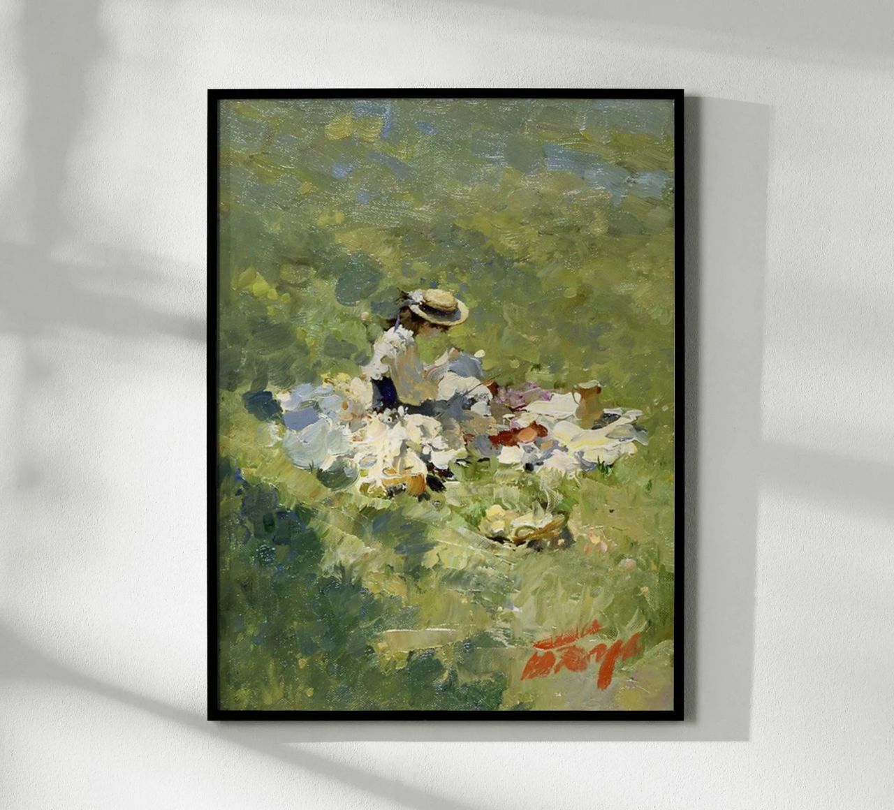 frauen beim picknick auf der wiese claude monet Poster von belong shop