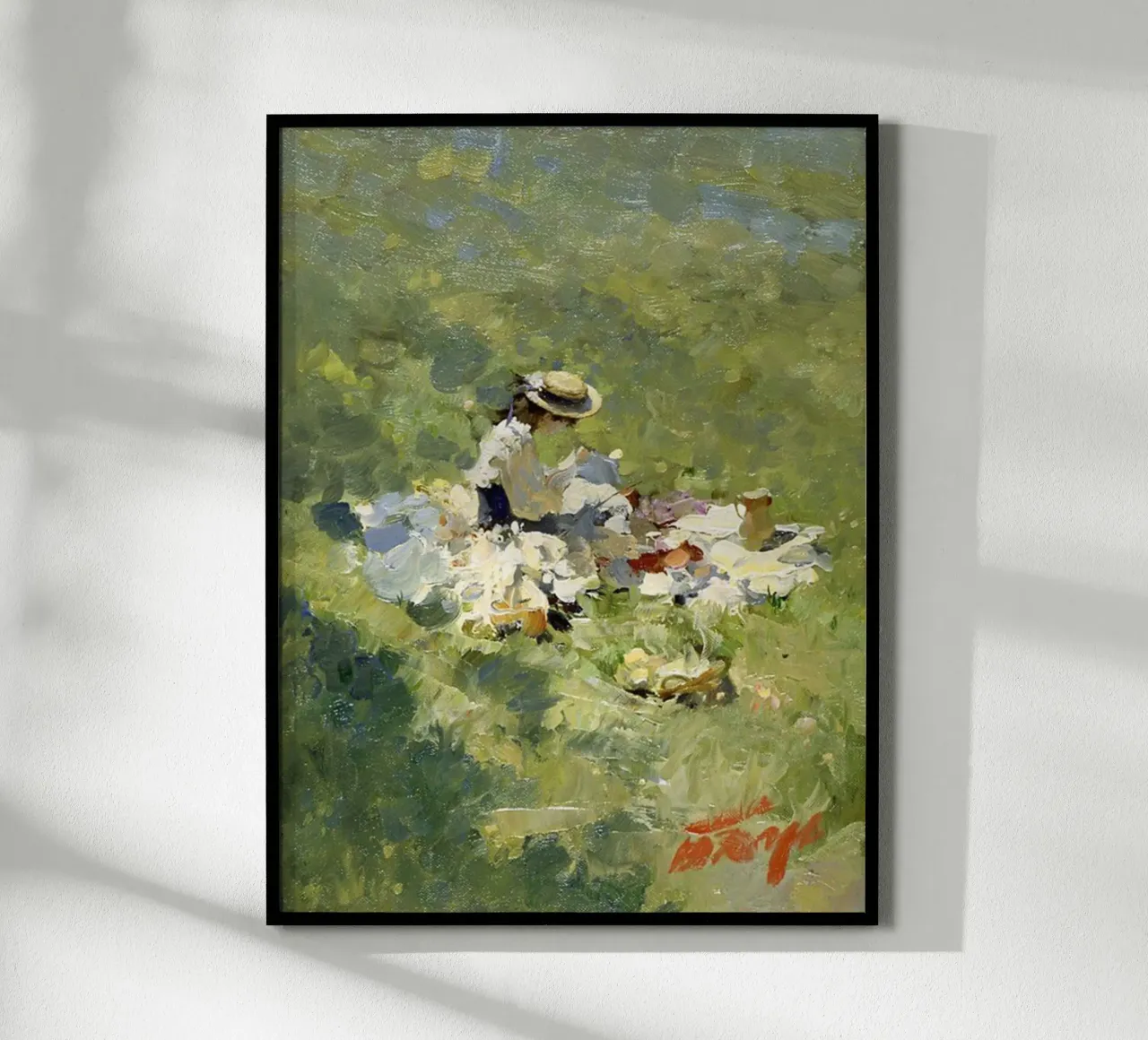 donne che fanno un picnic nel prato claude monet carta hahnemühle da belong shop