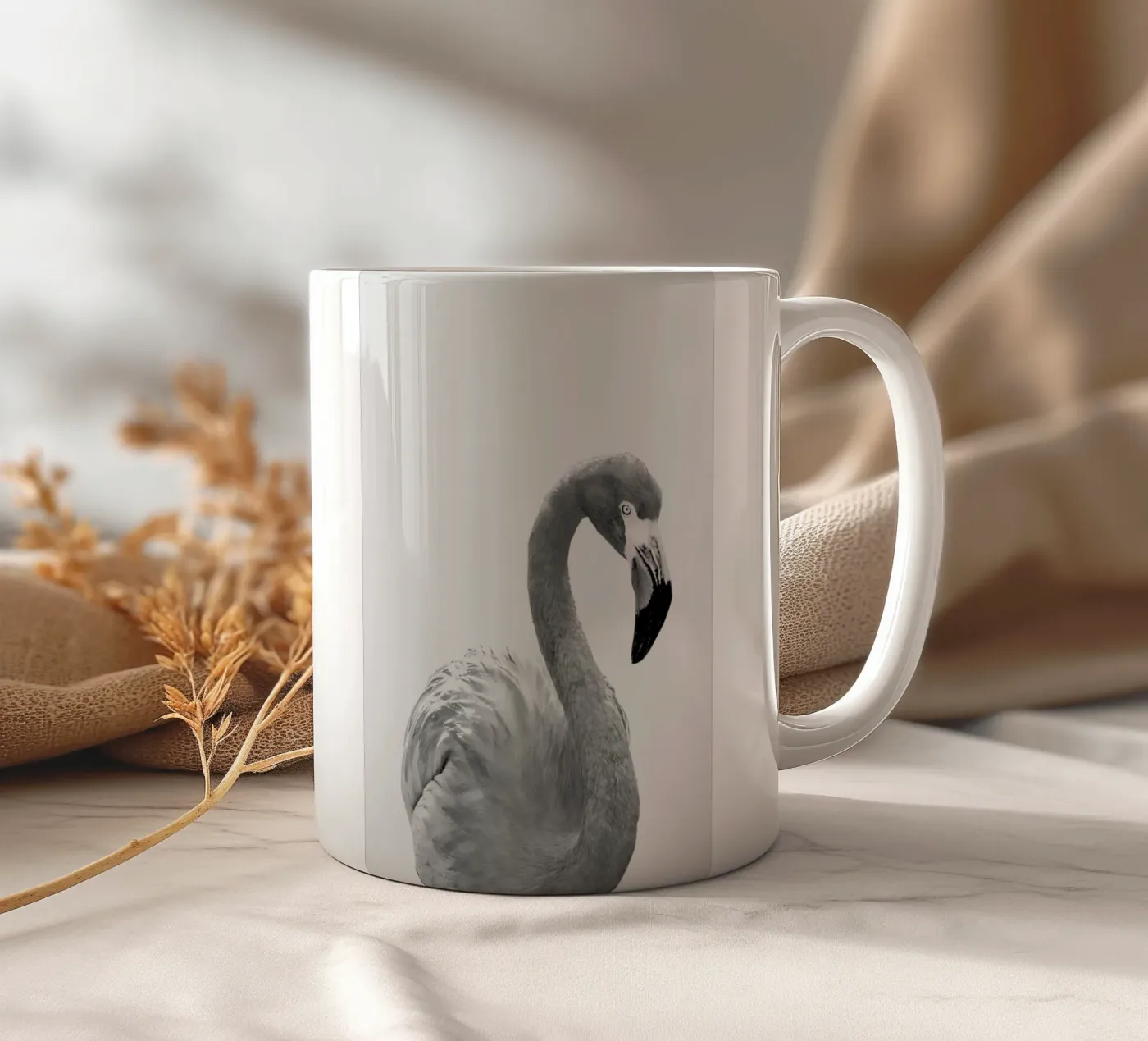 Flamingo ceramic mug by Paws & Claws