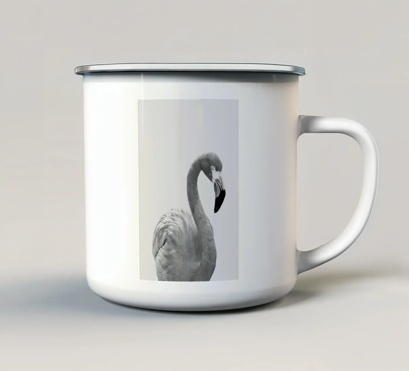 Flamingo enamel mug by Paws & Claws